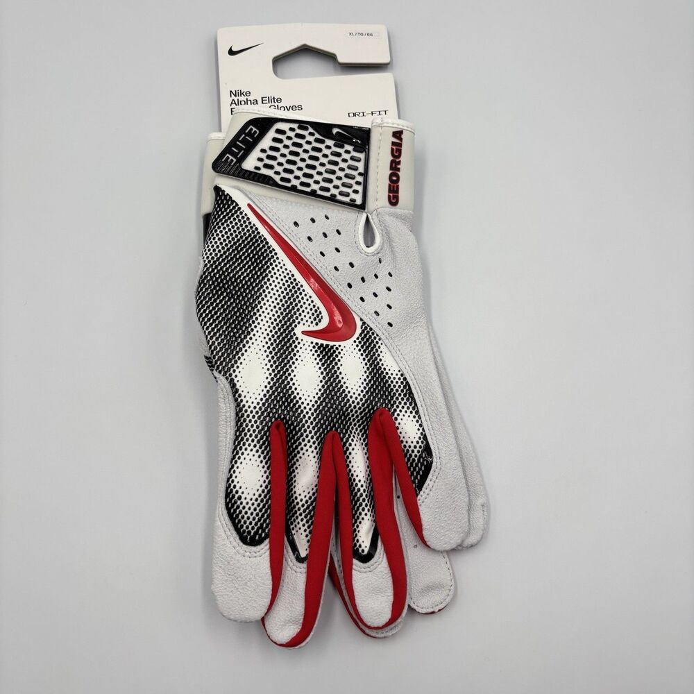 Mens Size XL Nike Georgia Bulldogs Alpha Elite Batting Gloves NCAA FB4172-130